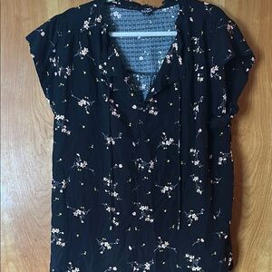 Floral Black Women's Top